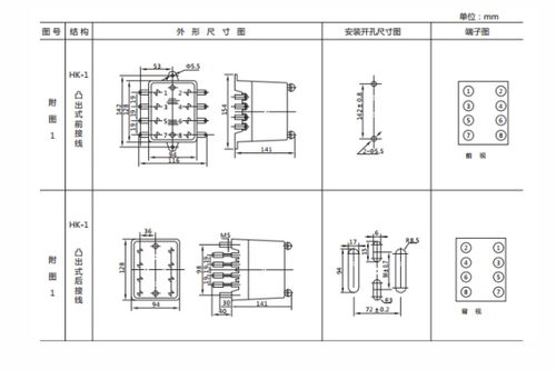 JWL-11繼電器開孔尺寸及技術(shù)參數(shù)